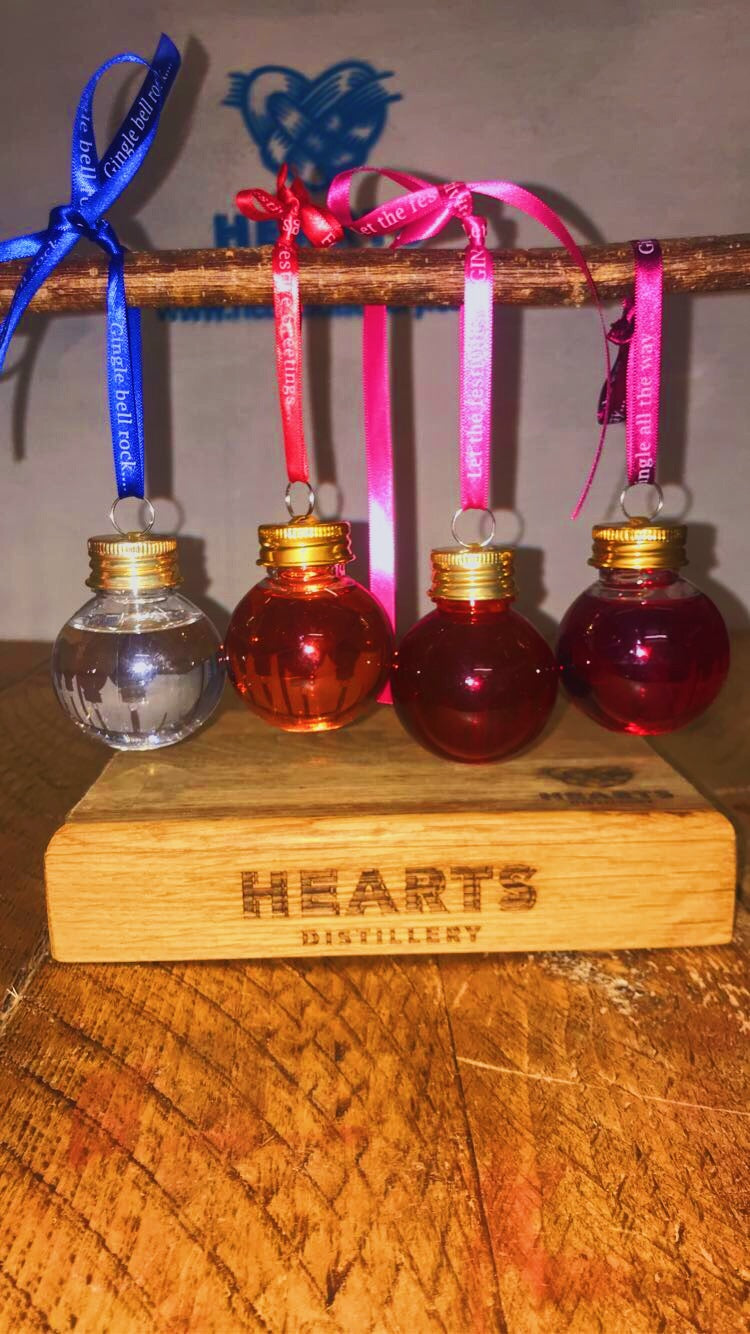 Hearts limited edition 50cl Christmas Baubles